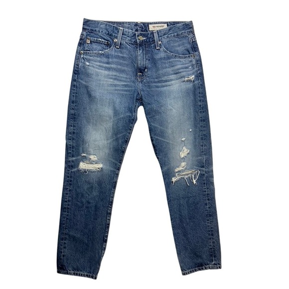 Ag Adriano Goldschmied Denim - AG Adriano Goldschmied The Ex Boyfriend Slim Jeans Distressed‎  Women's Size 29
